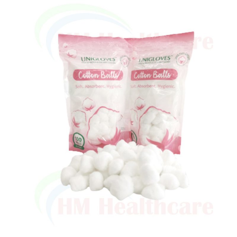 UNIGLOVES COTTON BALLS 100pcs HM HEALTHCARE SDN BHD